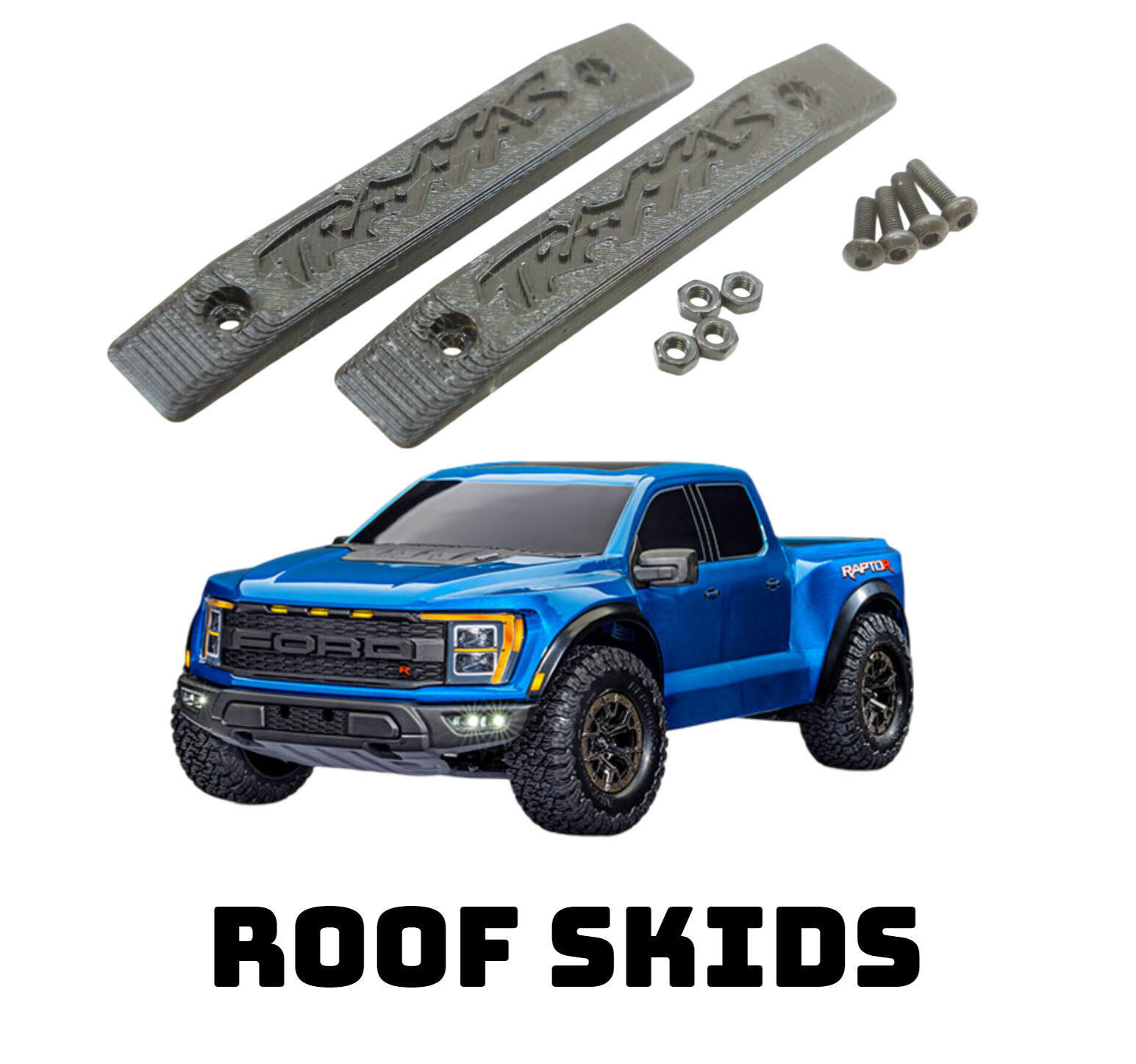 Upgrade Roof Rack Guard Skid Plates for Traxxas F-150 Raptor R SCT Slash (5.25″)