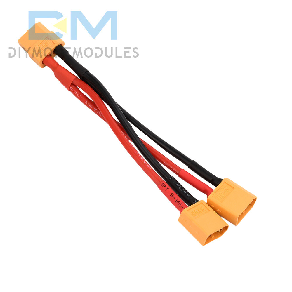 XT60 Male/Female Cable Parallel Battery Connector 4AWG Silicone Wire Y Splitter