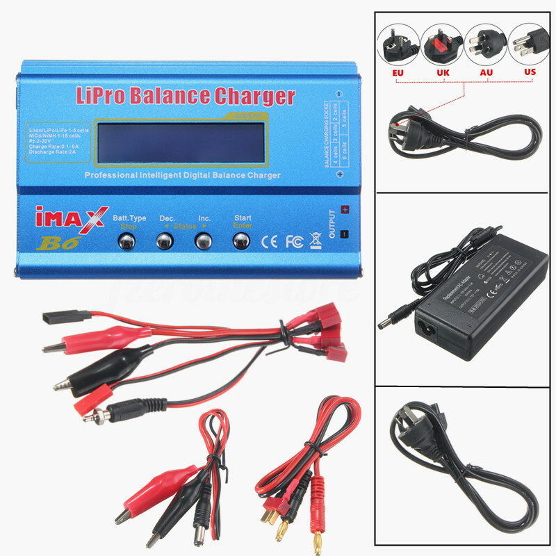 Pro iMAX B6 80W 6A Lipo Battery Balance Charger with Power Supply Adapter