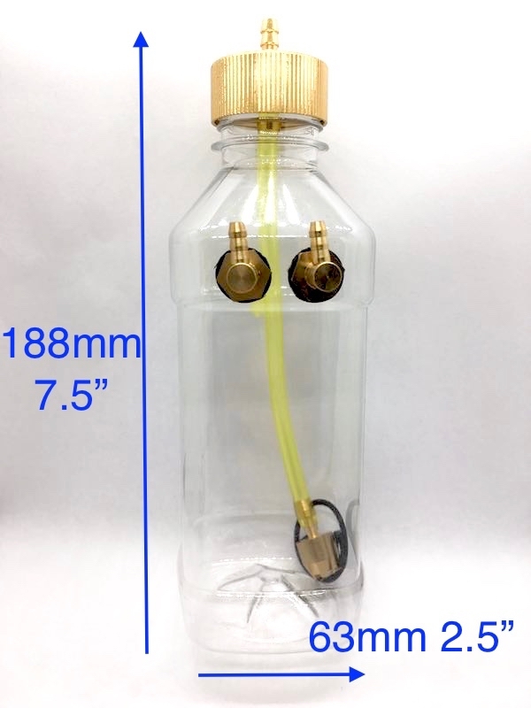 500ml (cc) 17oz Clear Fuel Tank with Metal Cap for RC Plane Gasoline Engine US