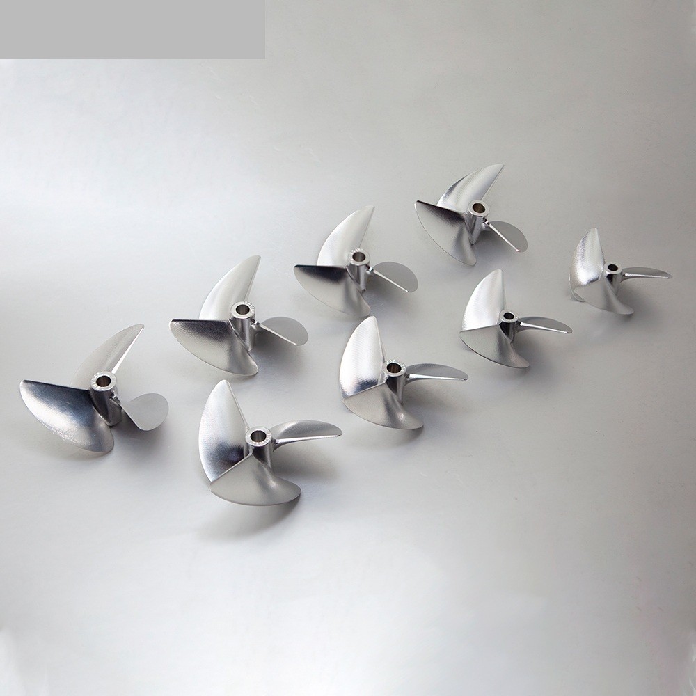 56-70mm 3-Blade CNC Aluminum Propeller 4.76/6.35mm Shaft Pitch 1.4 for RC Boat
