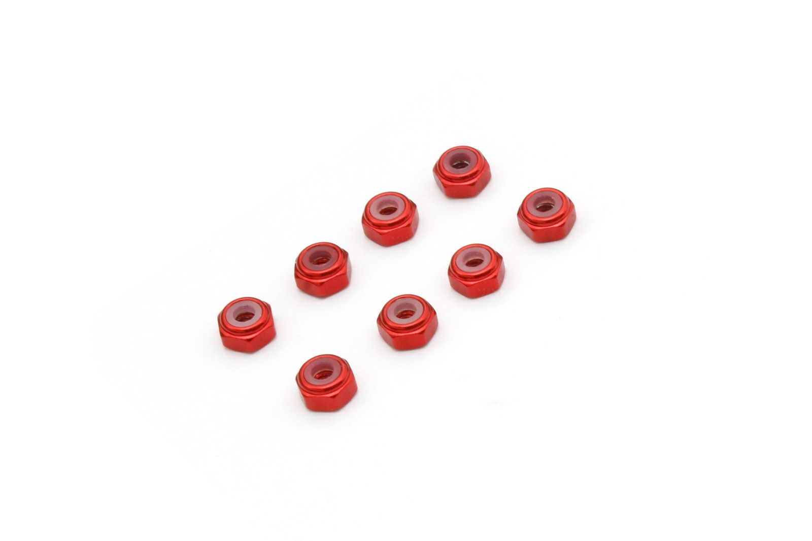 M2 Alu. Nylon Color Nut 8pcs (Red) MZW128R
