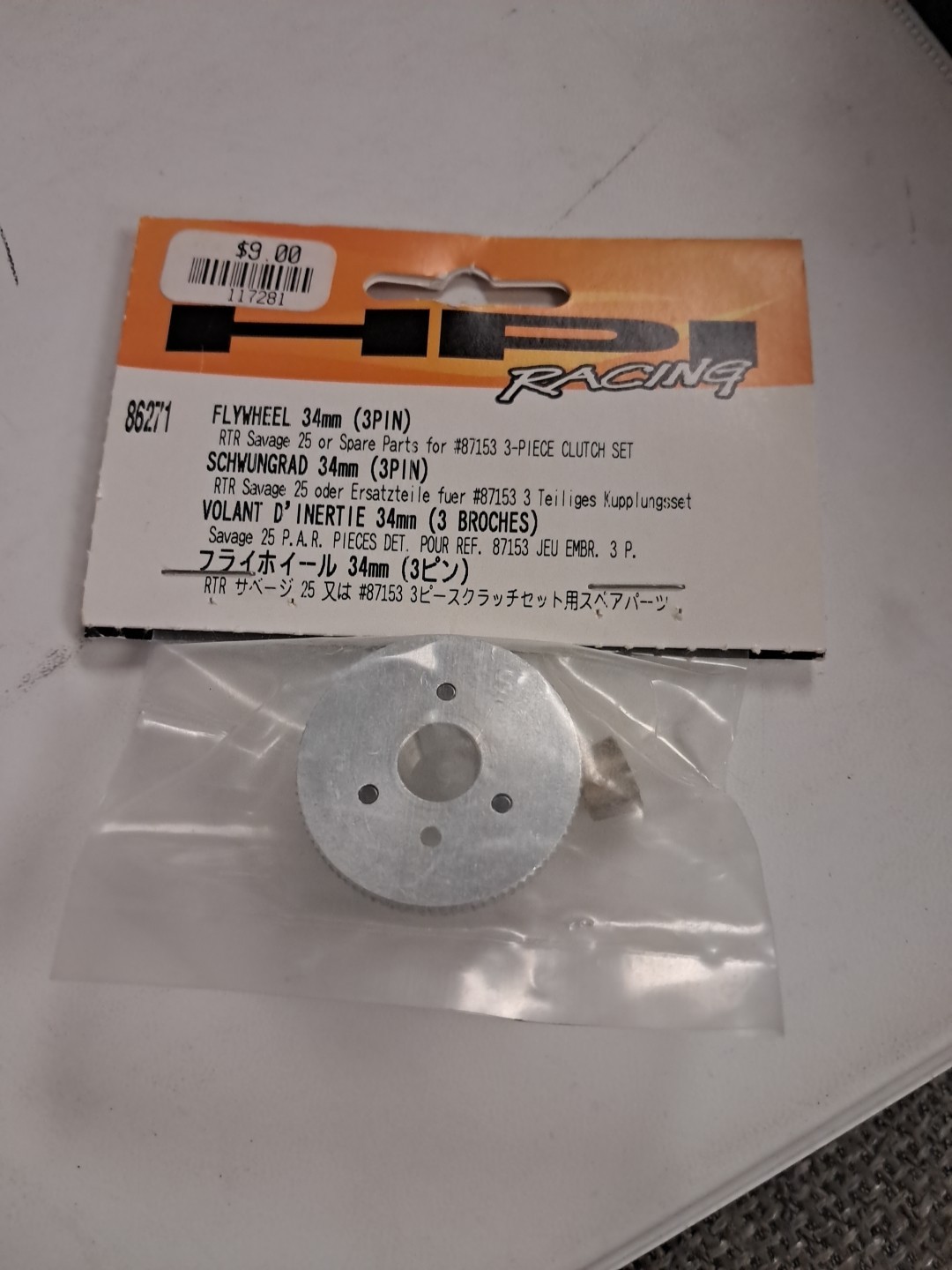 Hpi Racing Flywheel 34mm ( 3 Pin ) # 86271
