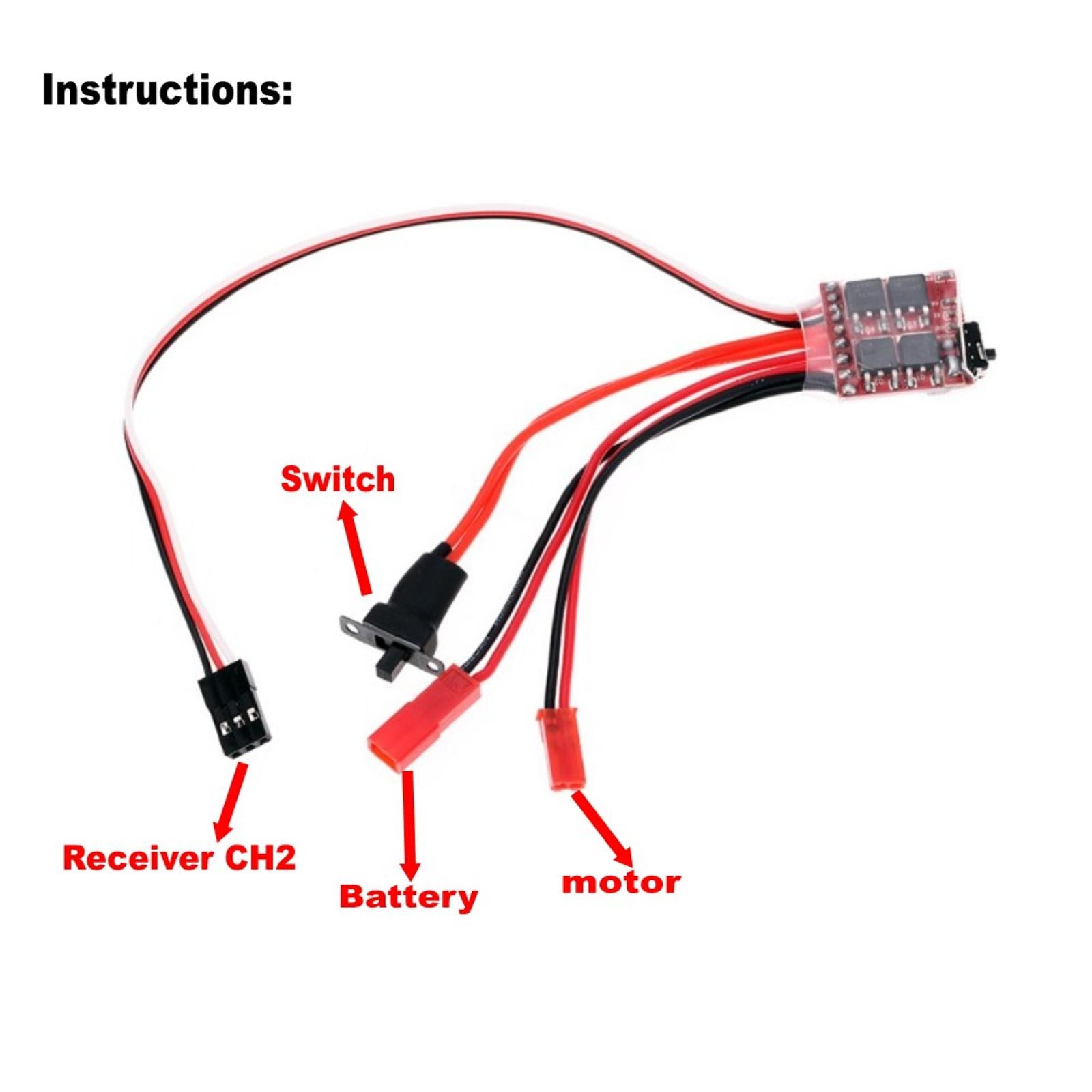 3CH 2.4G RC Transmitter w/ Receiver Battery 30A ESC Set For WPL C14 MN99S RC Car