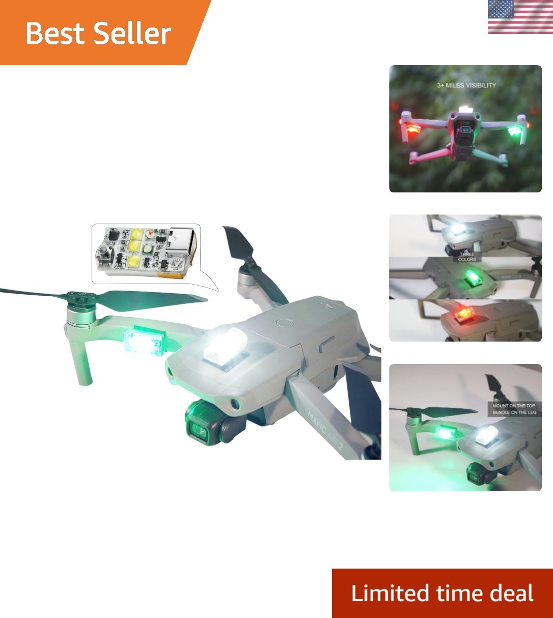 Drone Light, Anti Collision Light for FAA Drone Night Flying, Fits DJI Mini 3…