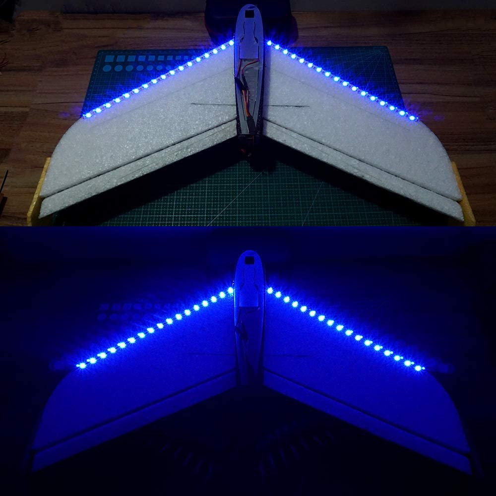 LED Light Strip for RC Fixed Wing Airplane Flying Wing Plane AR Wing Drone Model