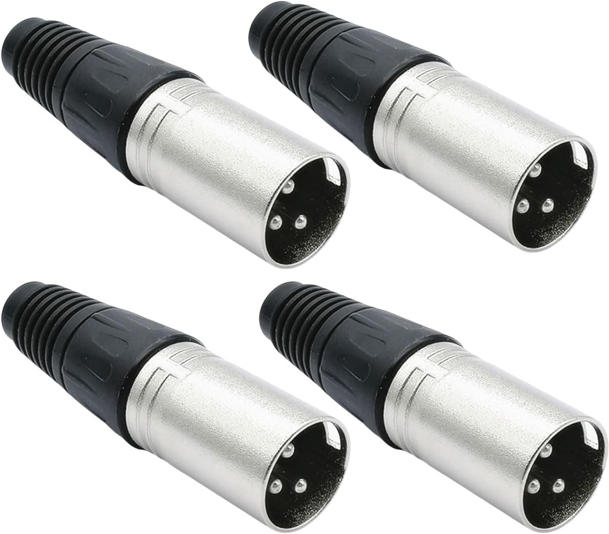 4PCS 3Pin Battery Charger Port Plug Connector for Electric Scooter Silver