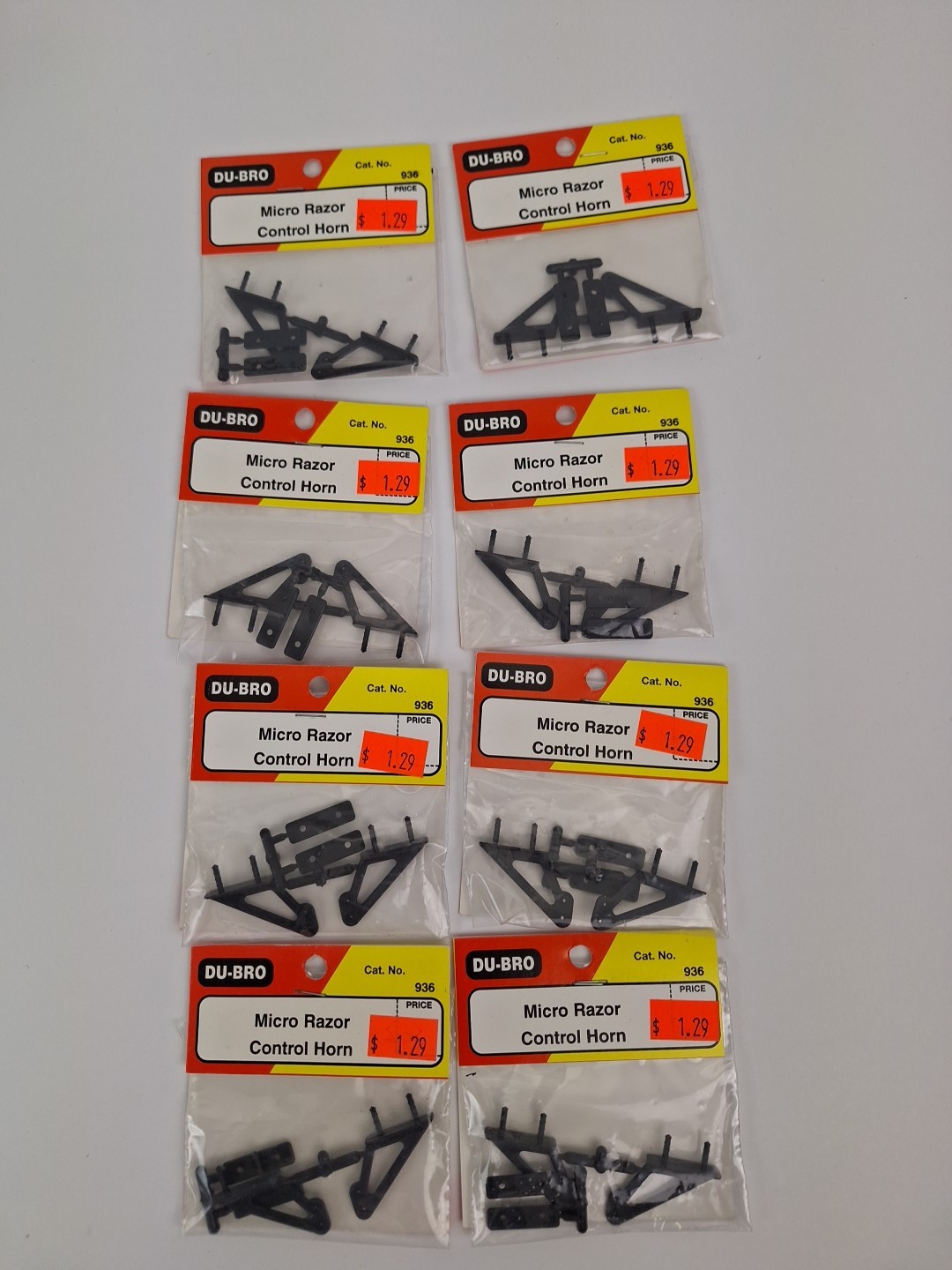 Lot of 8: DUBRO #936 Micro Razor Control Horn 2 per pack, New old stock