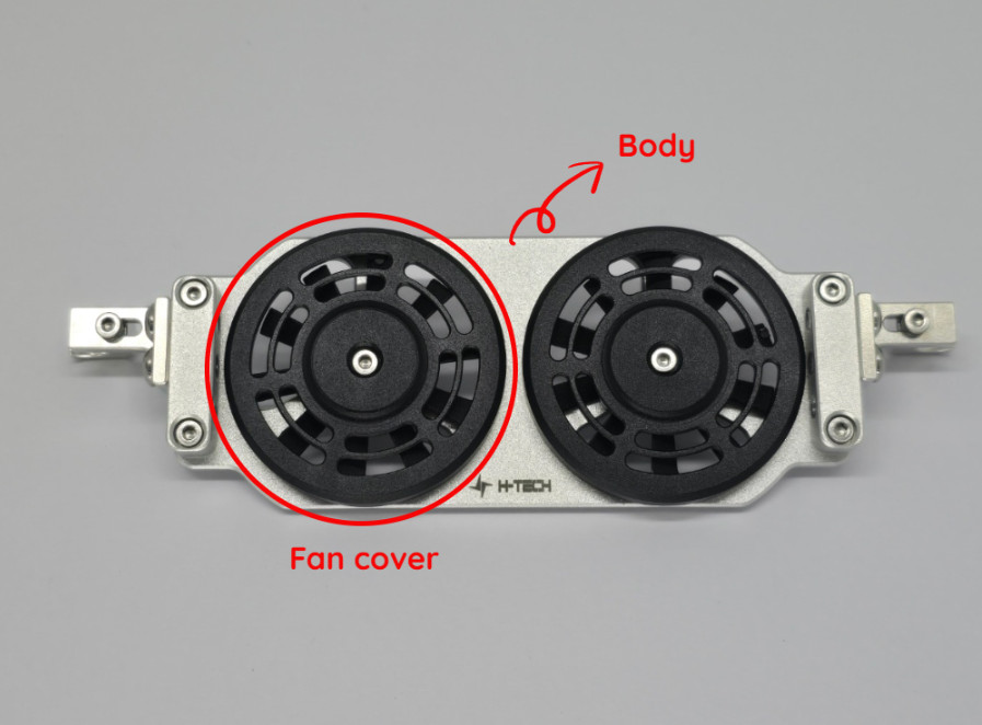 H-TECH RC CNC Aluminum Radiator For Vanquish H10 Optic