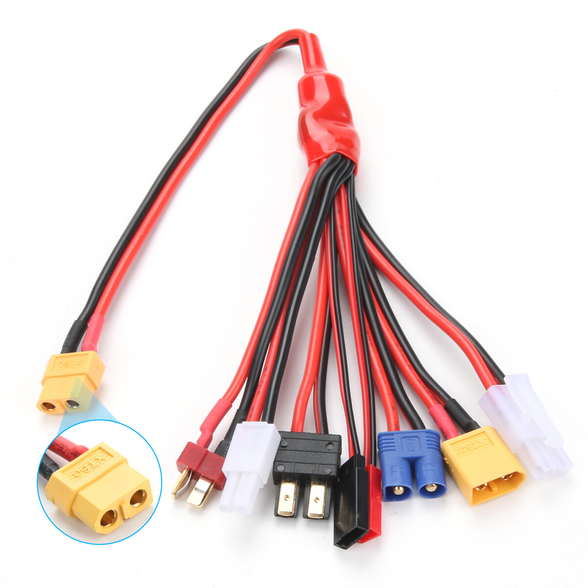 8 in 1 Octopus Convert Cable to XT60H Plug Lead Cable for TRX,T-Plug,Tamiya,JST
