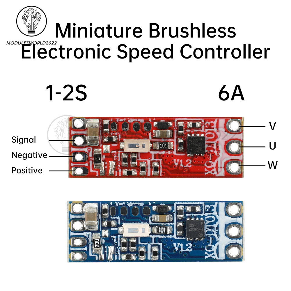 1S-2S 6A Micro Brushless ESC Motor Controller Board for 1104 1106 1306 1407 1503