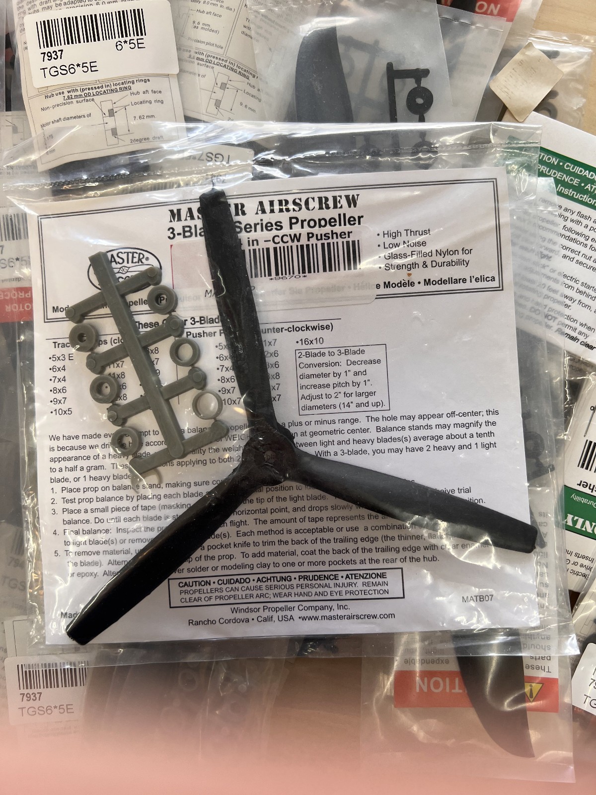 Electric Prop Lot For Rc Airplanes Plastic Props