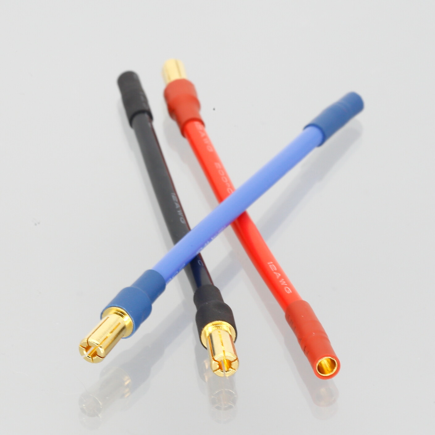 3pcs/lot RC Brushless Motor Bullet 5.5mm Male to 3.5mm Female 12AWG 4~20″ Cable
