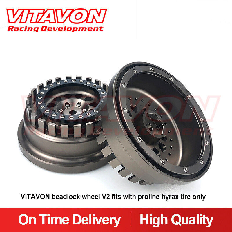 VITAVON Bead Lock Wheel V2 Fits with Proline Hyrax Tire Only FOR UDR 4color