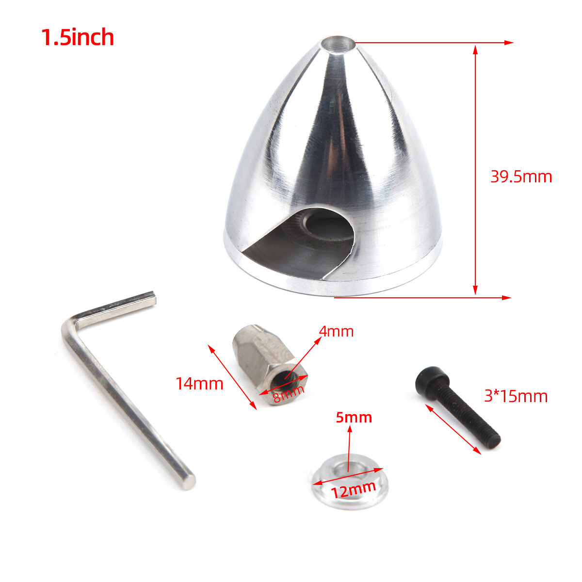 1pc RC model Aluminum Alloy Spinner 2 Blade or 3 Blade w/ 1.5/2/2.5/3/3.5/4inch