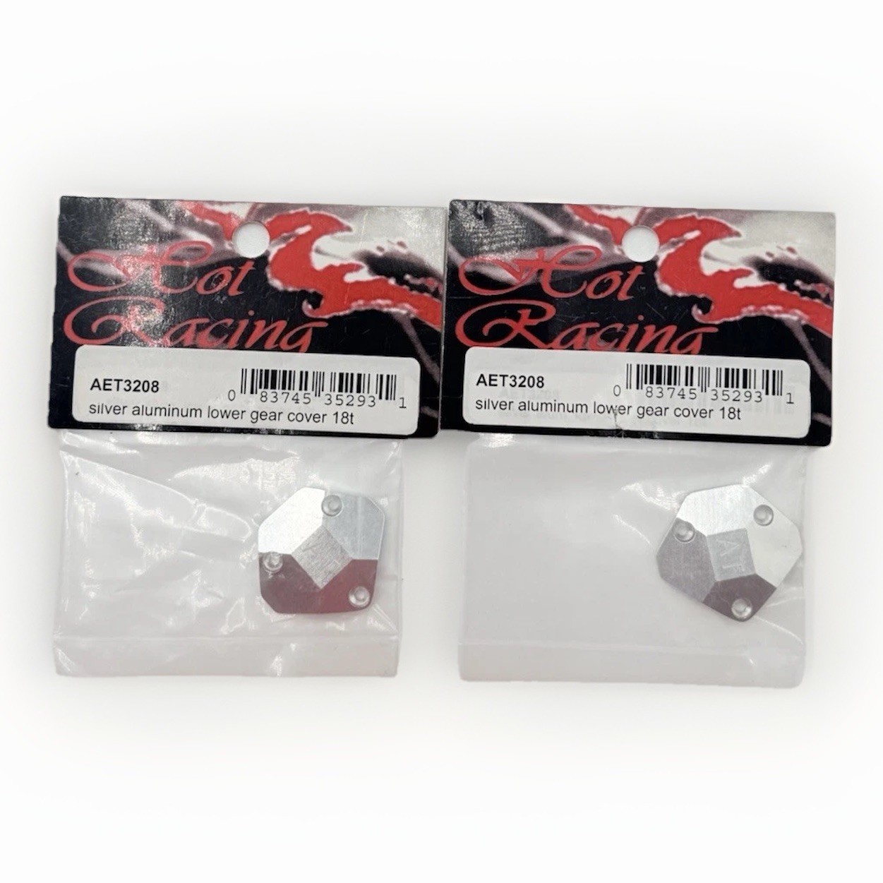 Hot Racing AET3208 Silver Aluminum Lower Gear Cover 18t