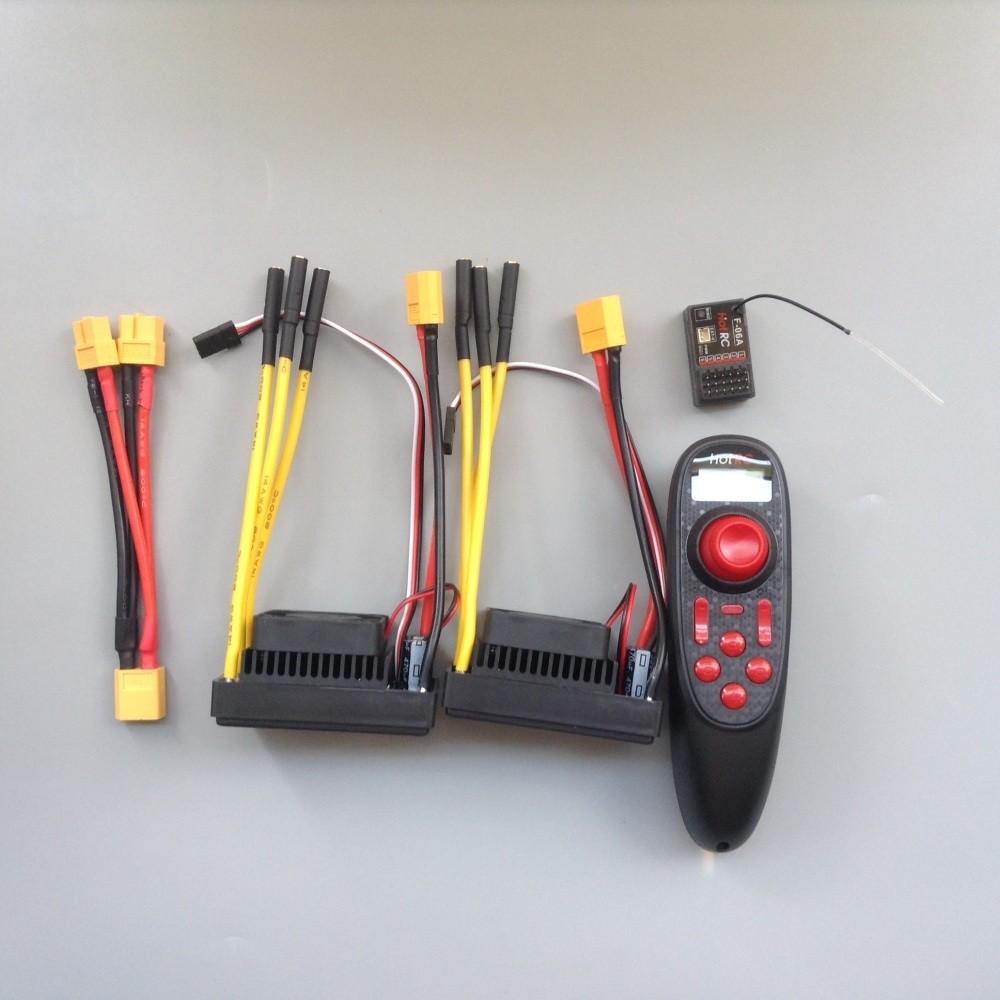 70A Bi-Directional ESC Pair 6-CH Radio Combo 2-6S Air-Cooled for RC Boat/Car/ROV