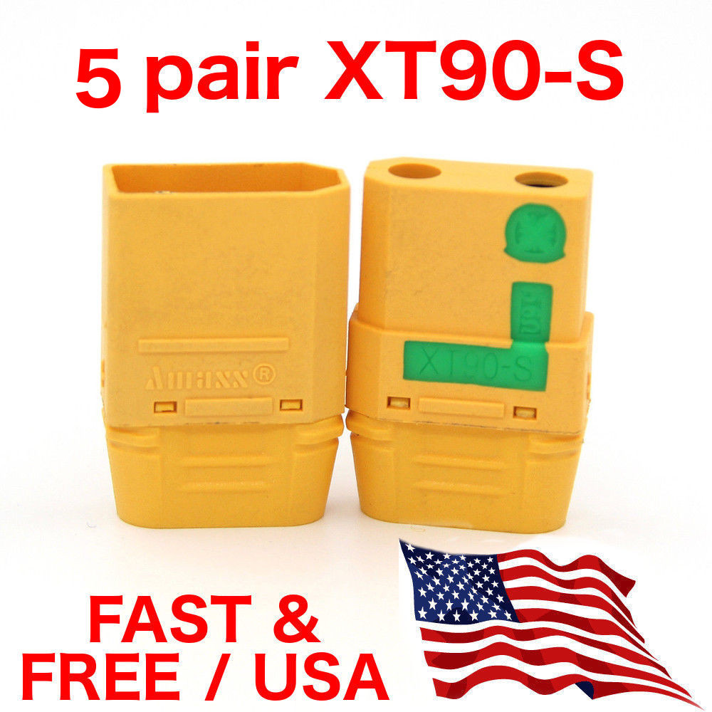 5 pairs XT90-S 90A Anti Spark 4.5mm Connector Plug Upgrade XT90 XT90S