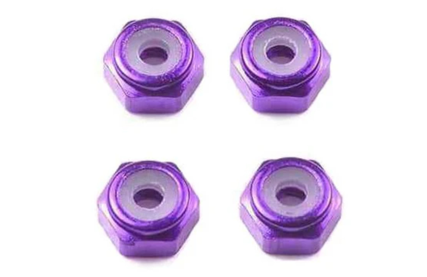 Marka Racing Aluminum 2mm Wheel Lock Nuts Lightweight – Purple 4pcs MRK-2388-P