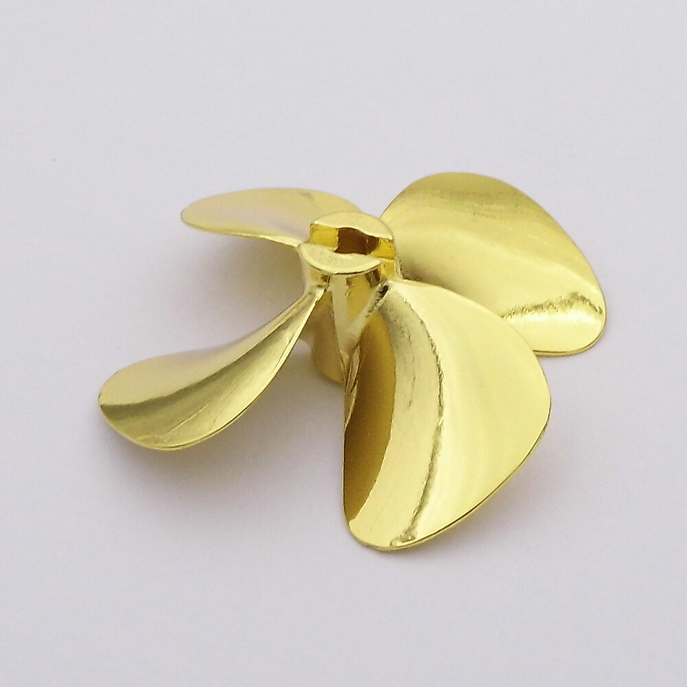Metal Propeller 4-Blades 4mm Shaft 55mm 60mm Prop fr RC Boat Fishing Boat Marine