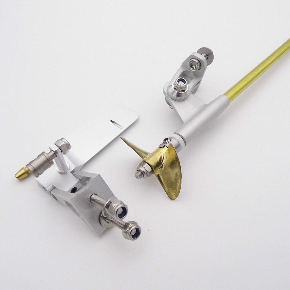 3.175mm 1/8″ flexible Cable Shaft Strut 52mm Rudder Metal Propeller for RC Boat