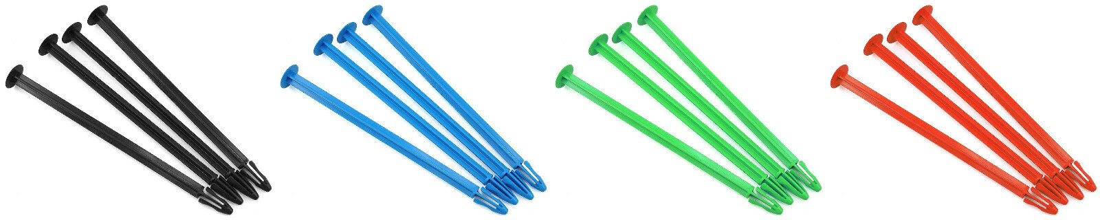 DE Racing 1/8 Buggy Truggy Tire Spikes Black, Blue. Green, Red (4) New