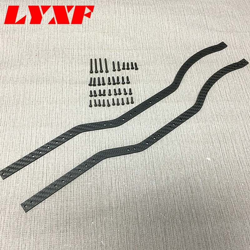 LYXF 1/10 RC Carbon Fiber Chassis Frame Rail for Axial SCX10 II AX90046 90047