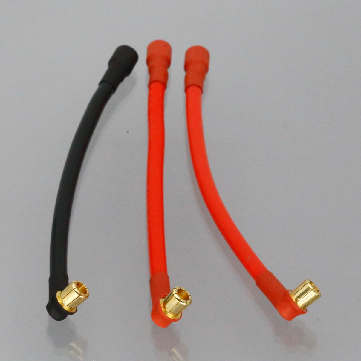 Heavy Duty​ 90-degree 8mm Bullet Male to Female 8-Gauge AWG 4~12″ Extension wire