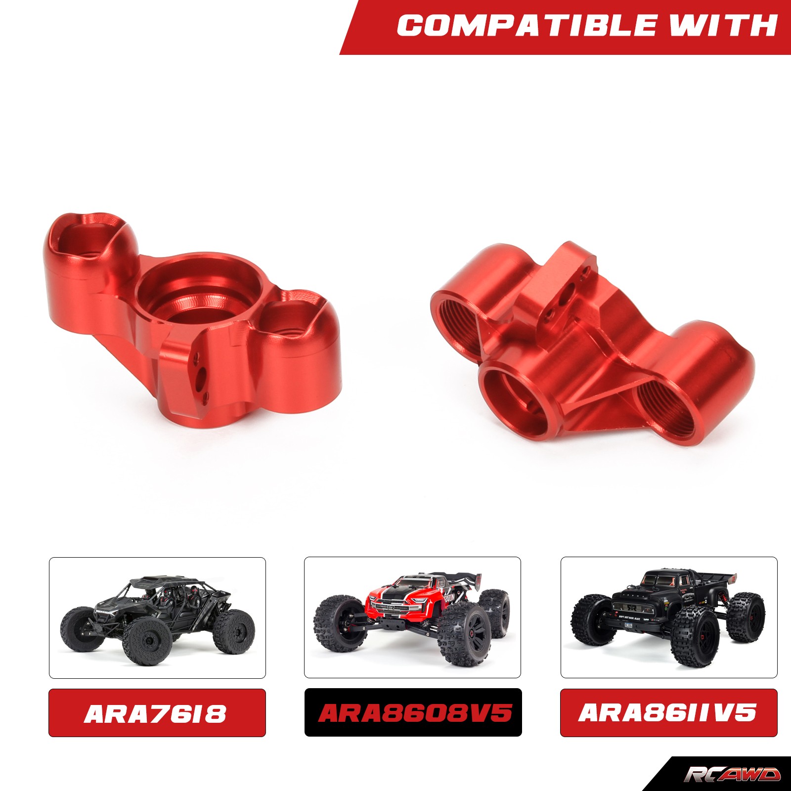 Steering Block Front w/Bigger Bearing for Arrma Kraton 6S BLX Notorious Upgrades