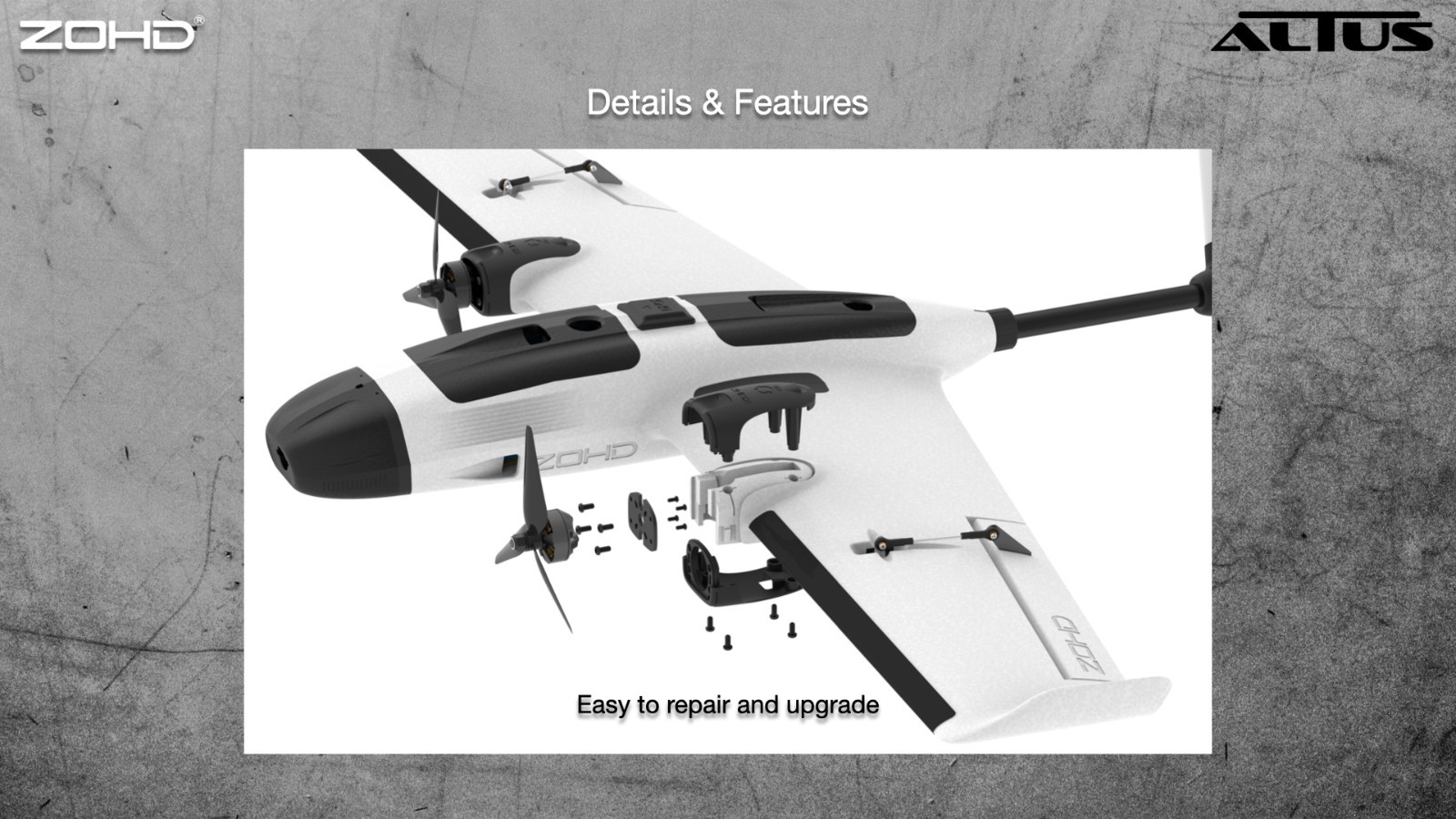 ZOHD Altus 980mm Wingspan Twin Motor V-Tail EPP FPV RC Airplane KIT