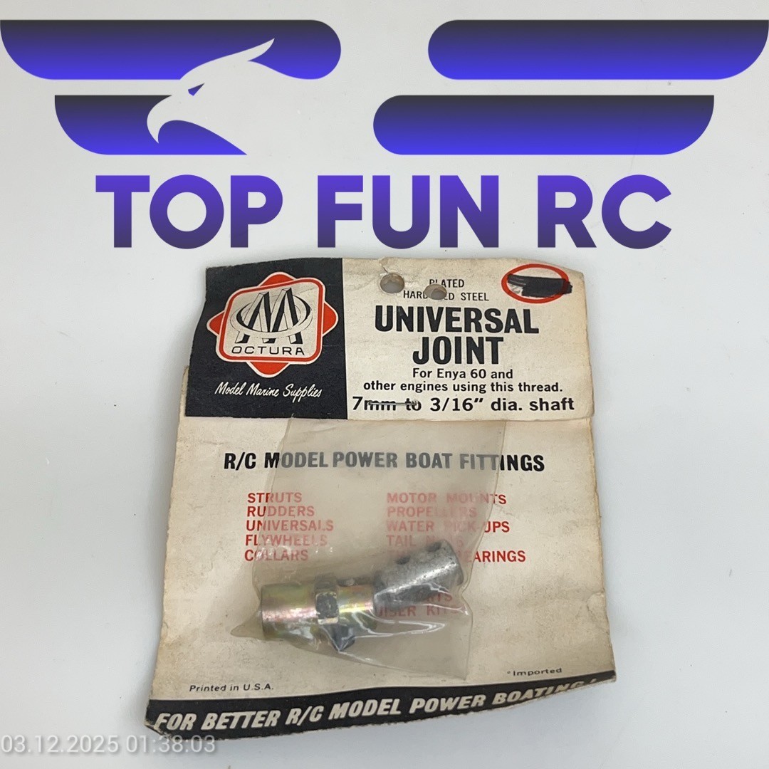 OCTURA UNIVERSAL JOINT FOR ENYA 60 & OTHER ENGINES 7MM-3/16″ DIAMETER SHAFT