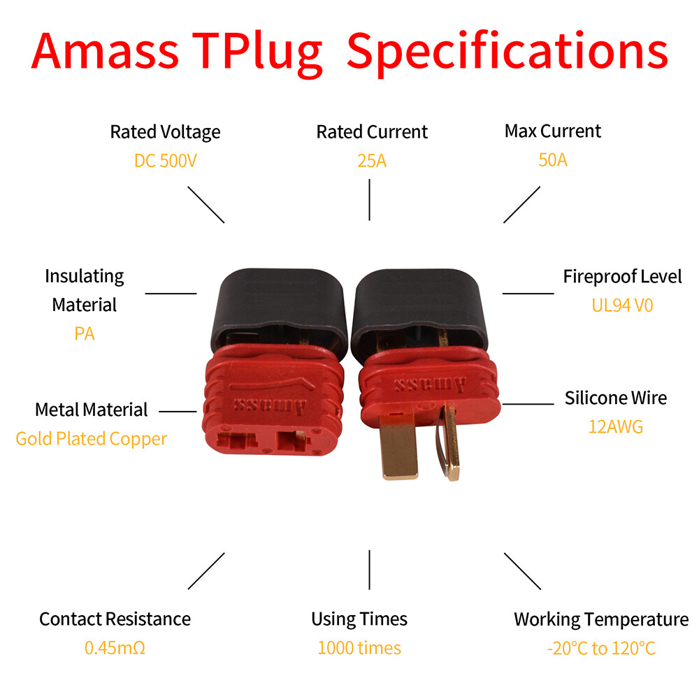 10 Pair XT60 Bullet Connectors Male Female T-plug for RC Lipo Plug Power Battery