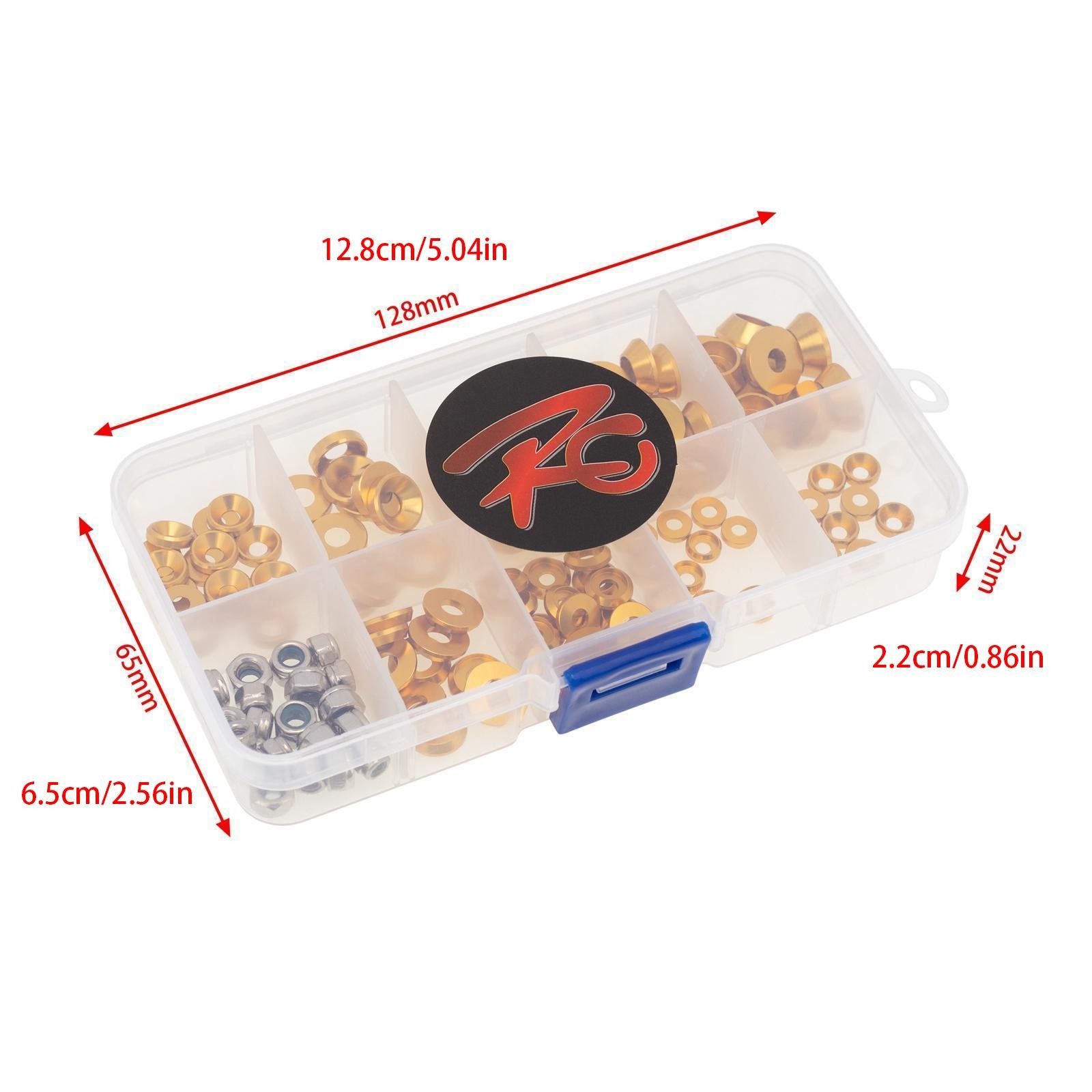 125pcs RC Car M2.5 M3 M4 Screw Gasket&Nuts For 1/10 1/8 Model Cars Upgraded b
