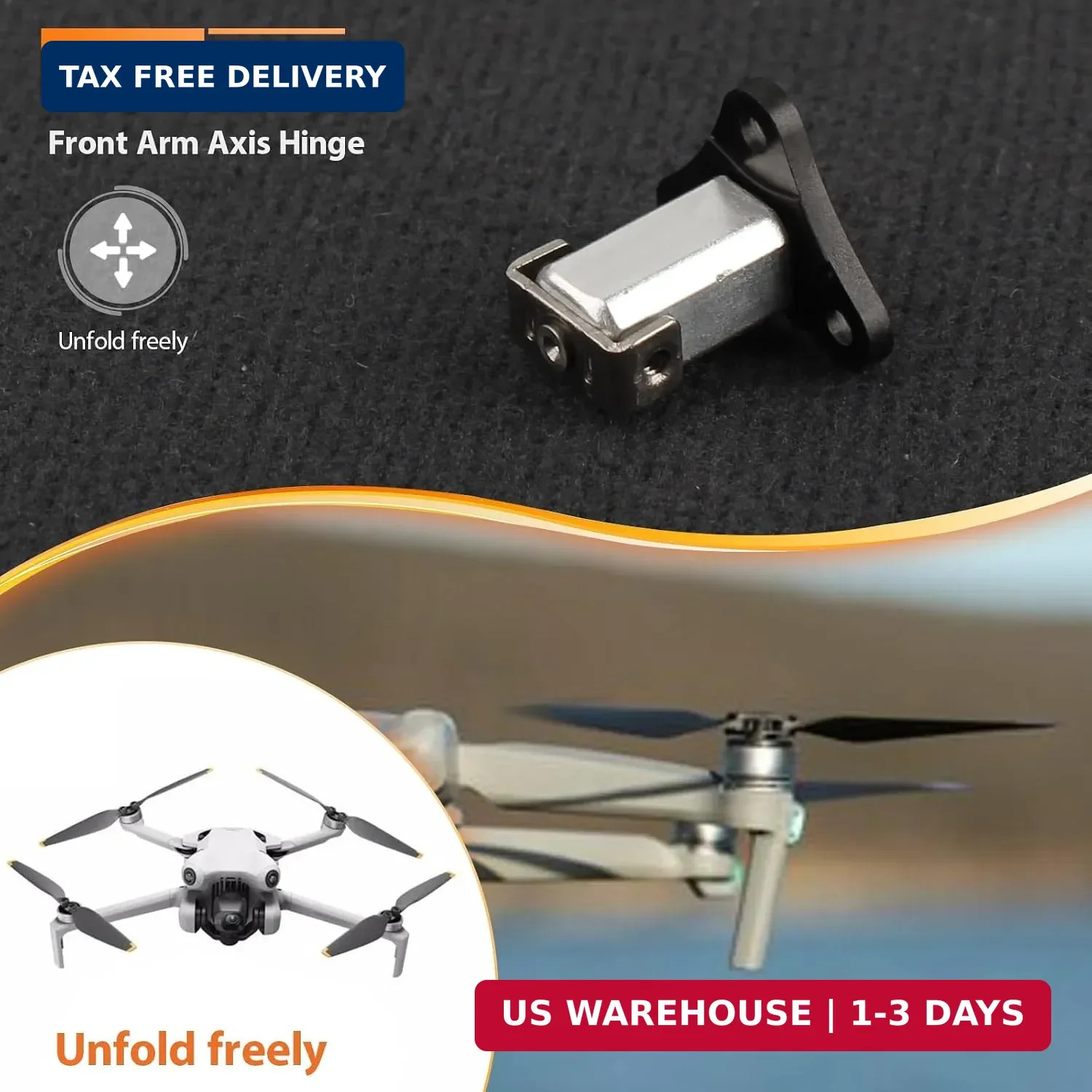Front Arm Axis Replacement for DJI mini 4 pro/Mini 3 Front Arm Hinges Arm Shaft