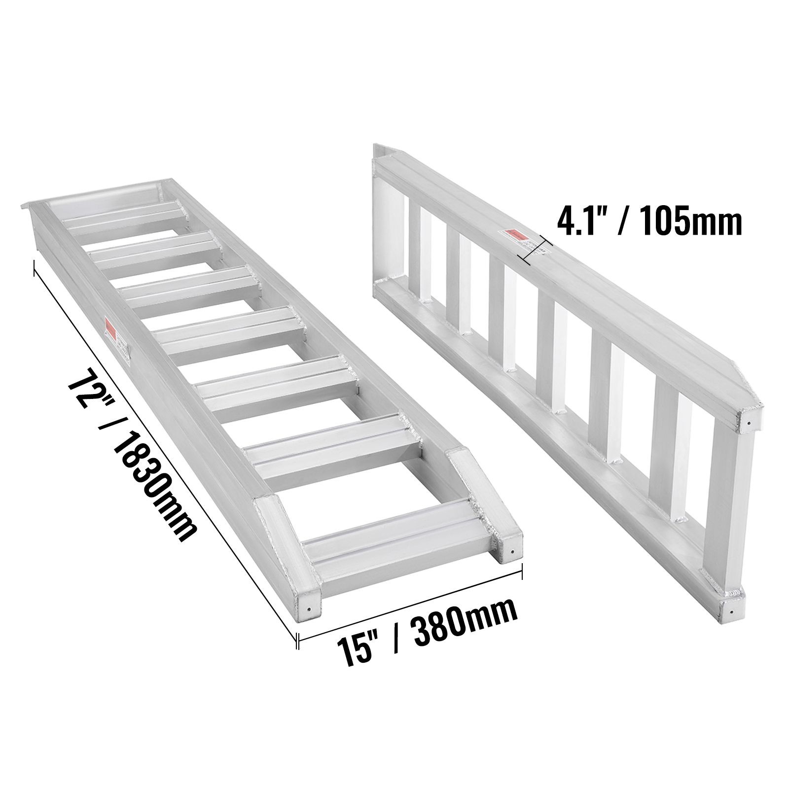 Aluminum Ramps, 8810 lbs, Heavy – duty Ramps with Top Hook Attaching End