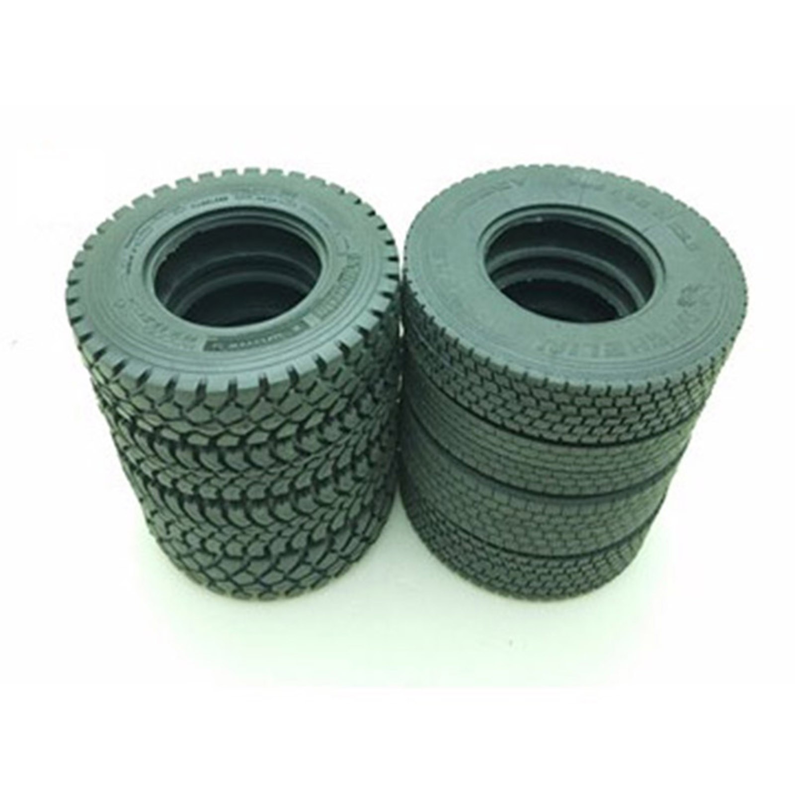 2* Rubber Tyre Tires for Tamiya 1/14 770S 56368 Trailer RC Truck Buggy Car Parts