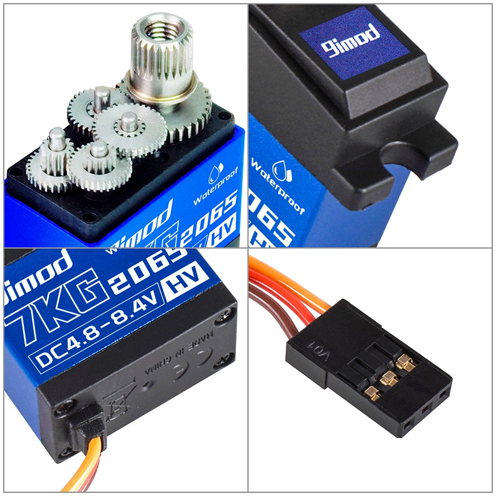 9IMOD 7kg 2065 Mini Servo Waterproof Metal Gear with Horn for TRX4M 1/18 RC Car