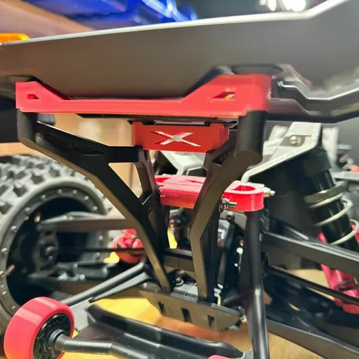 Custom Wing Lift Riser Kit for Traxxas XRT 8s XTR Black or Red w/ Hardware