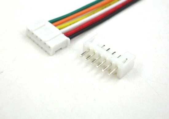 JST-PH 2.0mm 6 pin connector housing wire header 30cm receiver board PCB 25 set