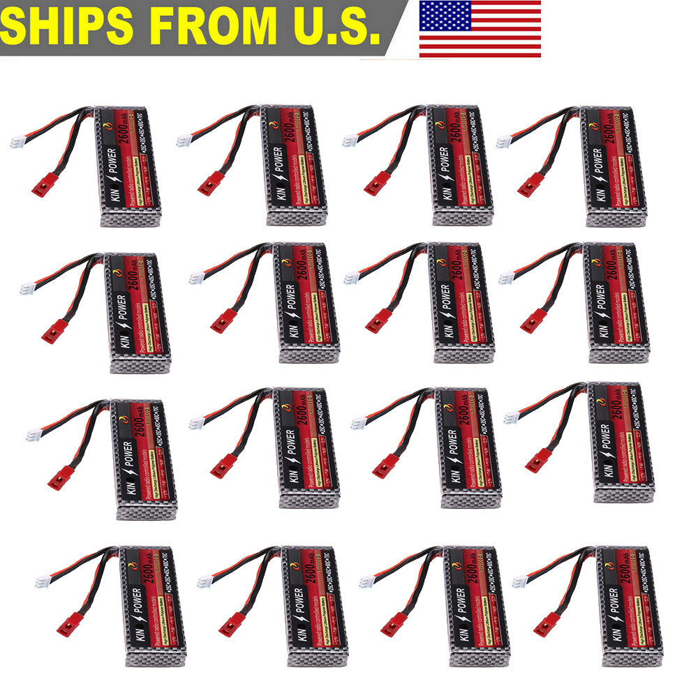 7.4V 2600mAh 25C Lipo Battery For WLtoys 1/14 144001 RC Car Upgrade Parts T Plug