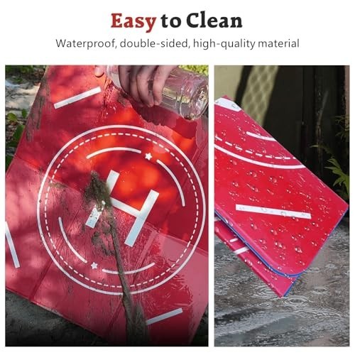 Nighttime Reflective Drone Landing Pad – Waterproof, Fast-Fold, Weighted for DJI