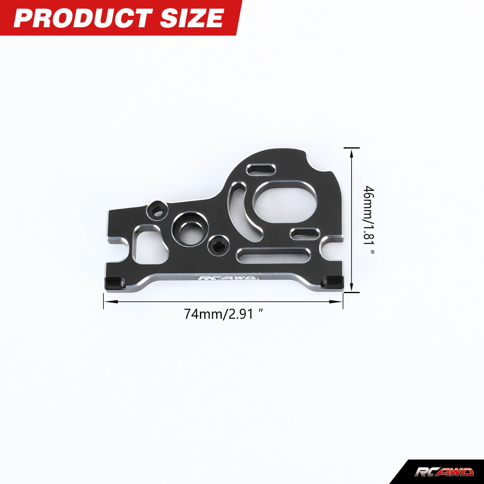 RCAWD 6061 Alum Motor Mount and Posts AXI232078 for Axial 1/10 SCX10 PRO Series