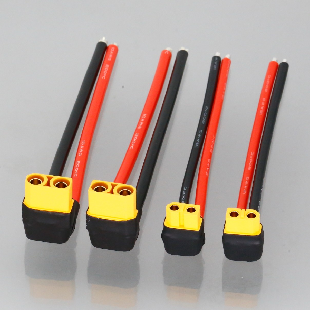 RC Battery Port 90-Degree Turn XT90 XT60 Female Silicone Wire DIY End Soldered