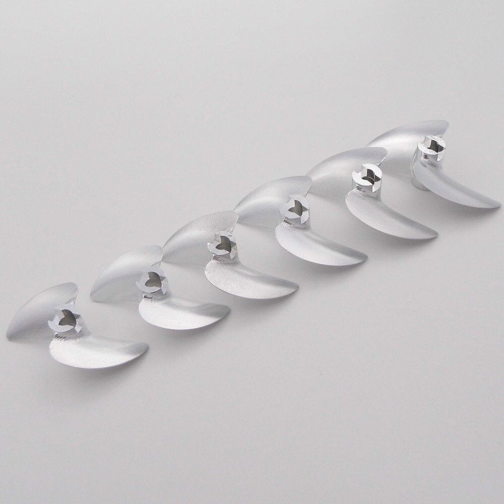 4mm shaft 2 blades Metal Aluminum Propeller 30mm-45mm for RC Racing Boat Motor