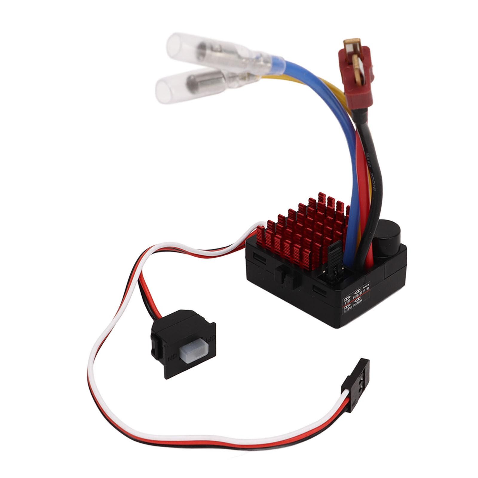 Brushed 60A ESC Waterproof Speed Control 2S-3S LiPo for 1/10 RC Cars Boat