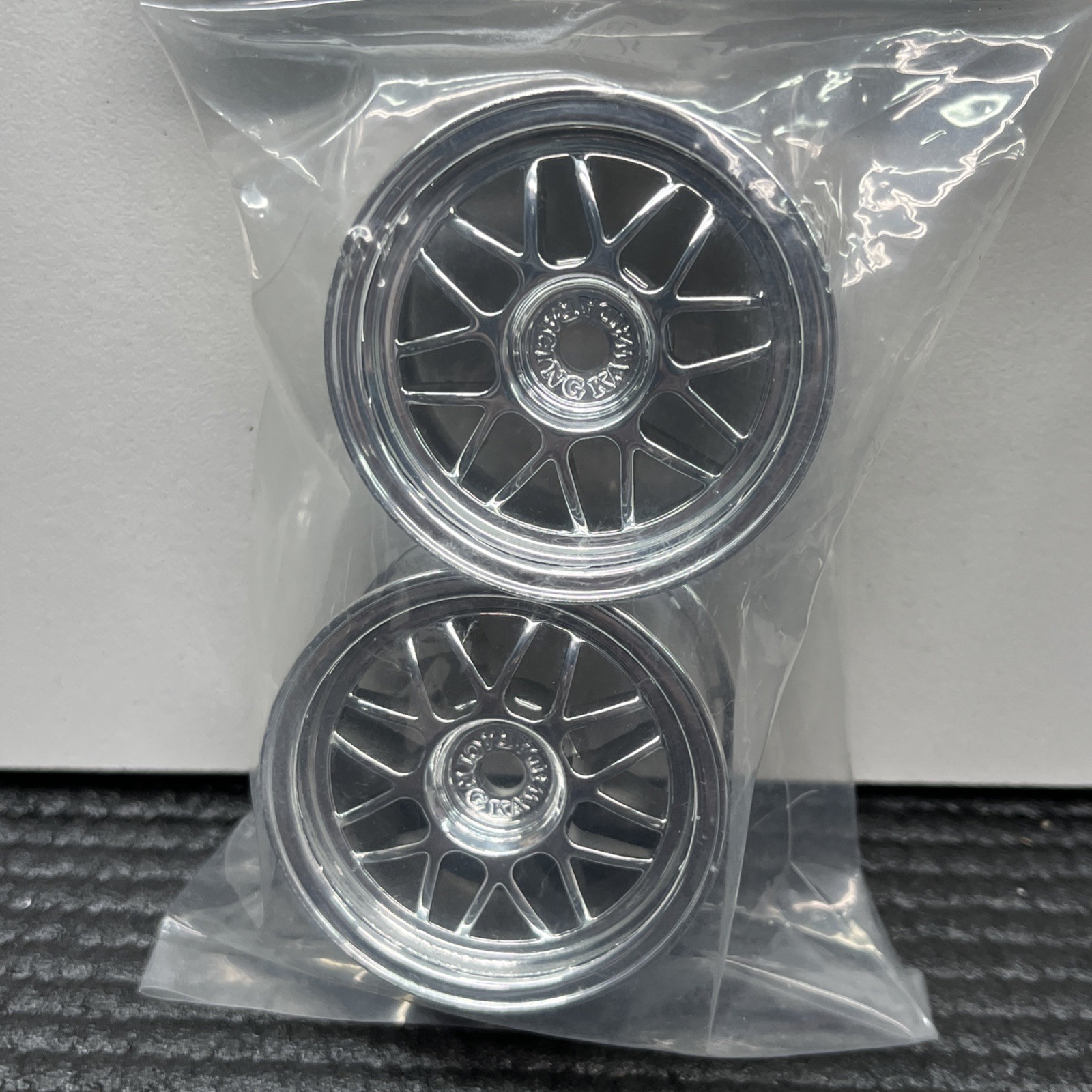 Kawada Mesh Wheel Pair Chrome For Tamiya M-Chassis HPI Mini RS4 Vintage RC