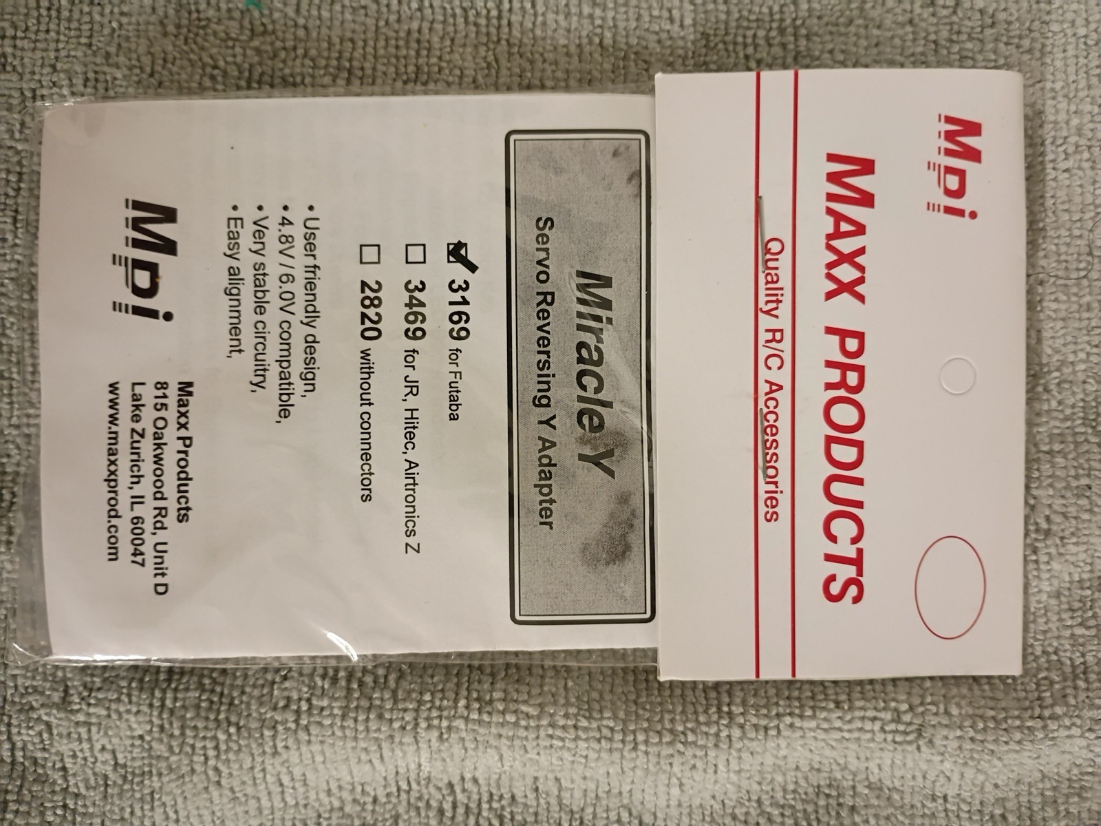 Maxx Products MPI Miracle Y 3169FJYR Servo Reversing Y Adapter for Futaba J
