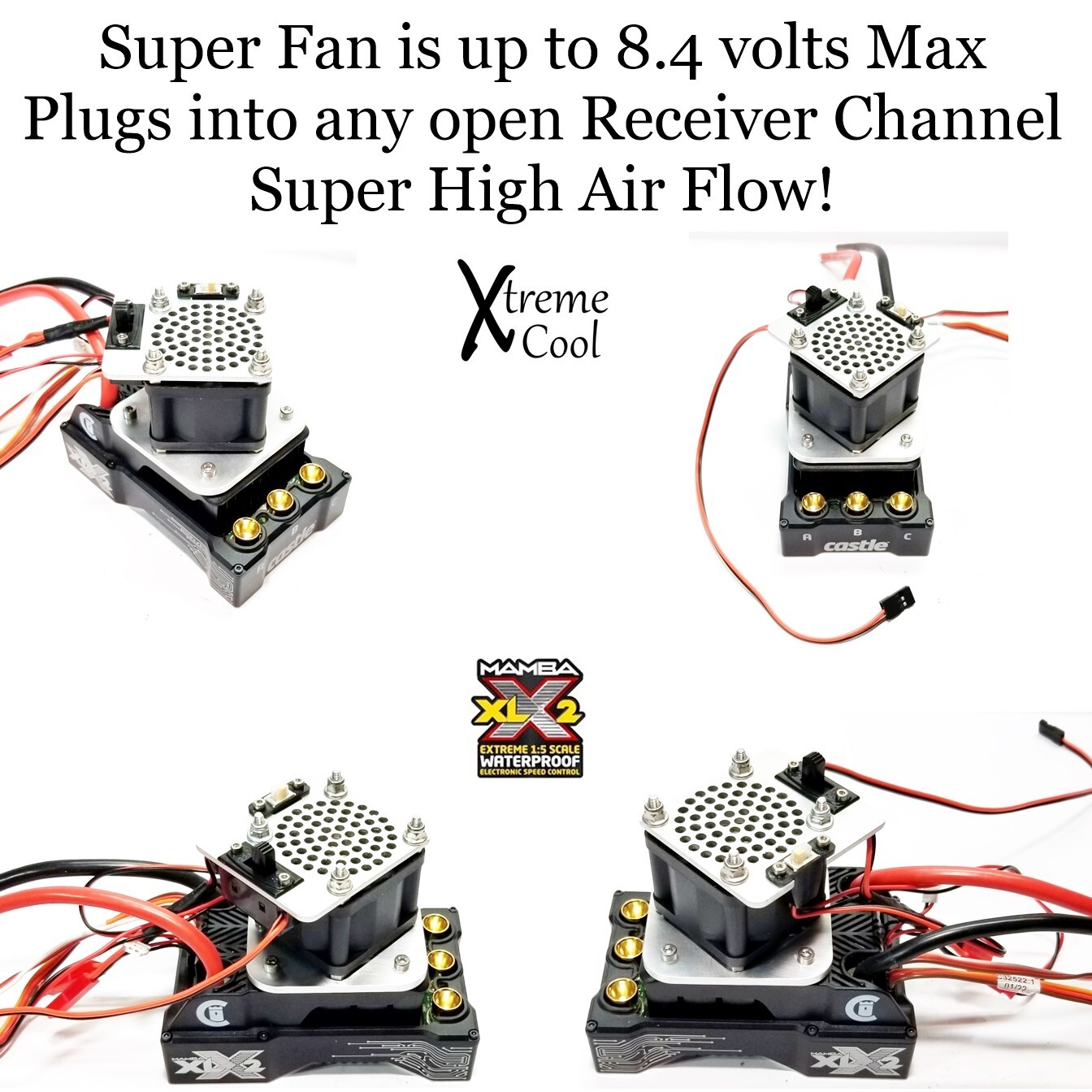 RCP Xtreme Cool Castle Creations XLX2 High Speed Cooling Fan System 8 volt 28cfm