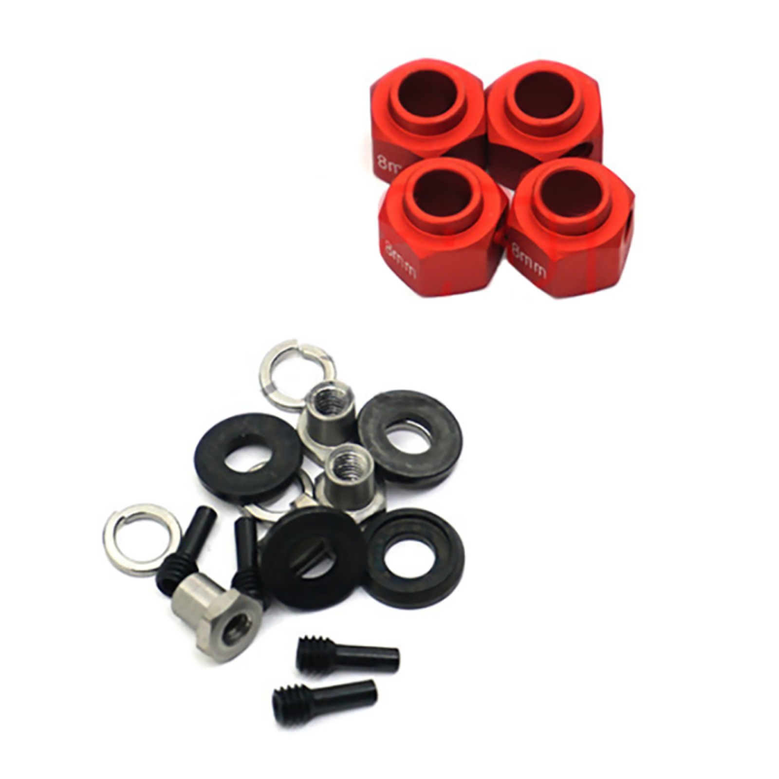 8mm 4X Hex Wheel Hubs Widen Adapter Kit For Traxxas TRX-4 Crawler 1/10 RC Car