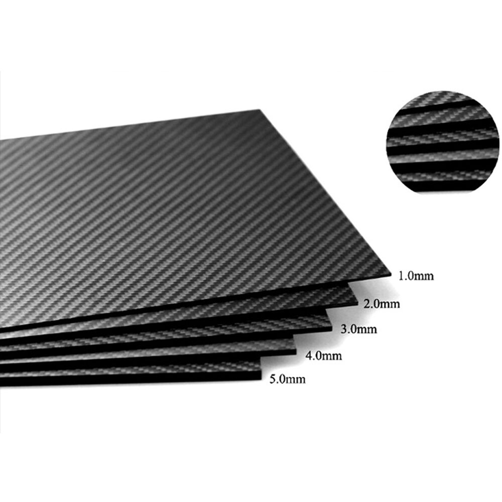 0.5 1 2 3 3.5 4 5 6mm Thick 300x400mm 100% 3K Carbon Fiber Plates For Auto-Parts